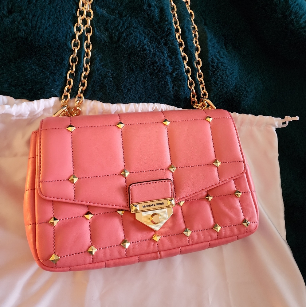 Michael Kors pink leather bag
